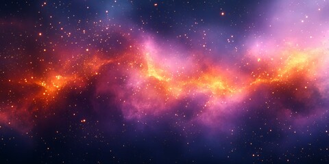 Fototapeta premium Vibrant Nebula Cosmic Background Image Stellar Space Galaxy Starscape