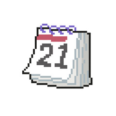 calendar date icon pixel art