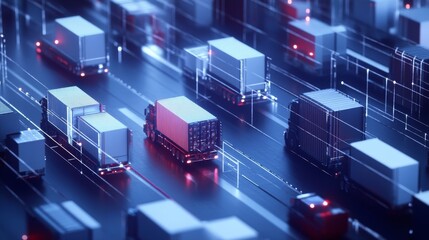 An AI powered system improving logistics by analyzing warehouse data, shipping routes, and inventory management to streamline distribution networks