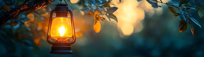 Vintage Lantern in Tree.