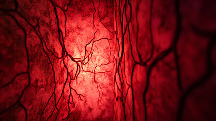 retina, network of blood vessels, blood flow