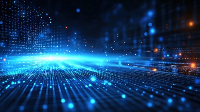 Digital Network Futuristic Abstract Background