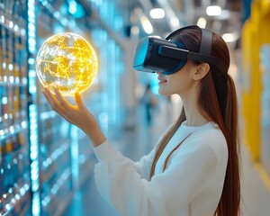 VR Woman Global View Factory.