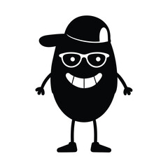 3d render of a bee wearing sunglasses