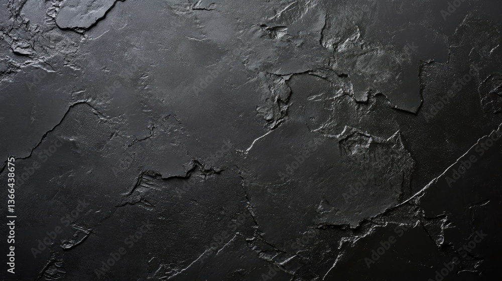 Poster a close-up view of textured dark slate stone surface showcasing natural patterns and grooves. ideal 