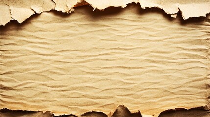 Aged Torn Paper Texture Background with Ripped Edges