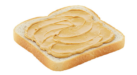 Isolated Peanut Butter Toast