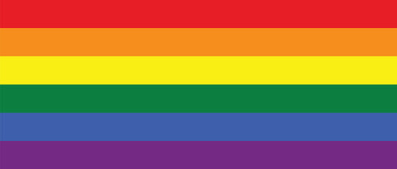 LGBT pride month background.Vector banner template for pride month with multicoloured rainbow LGBT flag.