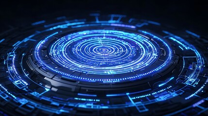 Fototapeta premium Tech Circle Interface