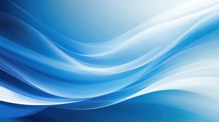 Abstract Blue and White Flowing Lines Background