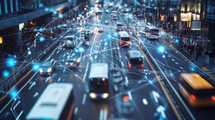 An AI powered system improving public transportation efficiency by analyzing ridership data, AI-assisted route planning, and real-time vehicle tracking for optimized transport routes