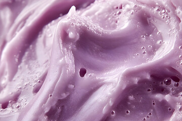 Fototapeta premium Close-up of a Smooth and Creamy Purple Mask Texture for Skincare Advertising