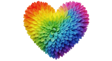 Isolated Rainbow Heart