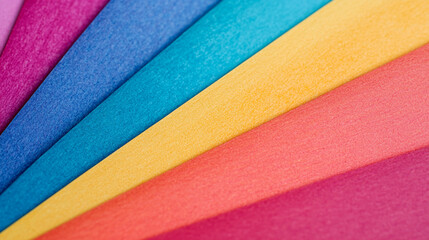 A vibrant arrangement of colorful sheets showcasing various textures and hues, perfect for creative projects and artistic endeavors.