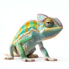 Obraz premium a full-body portrait of a colorful chameleon