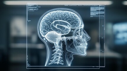3D Brain Scan, Medical Image, Hospital