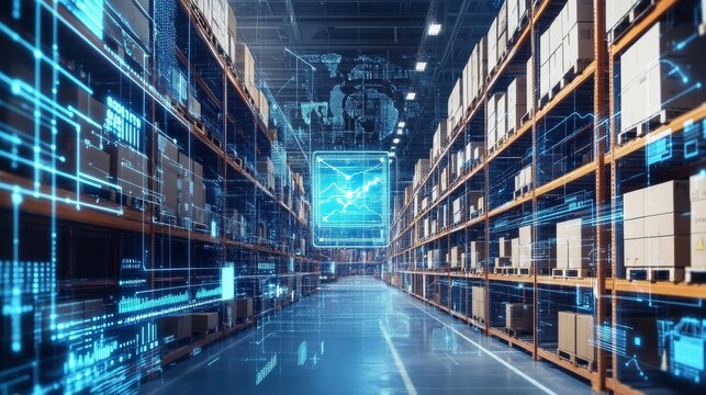 An AI powered system improving supply chain resilience by analyzing real time inventory, demand shifts, and logistics data to adapt to disruptions and delays