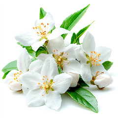 Jasmine's Embrace: Delicate jasmine flowers, with pristine white petals and a touch of golden detail, offer a sense of purity. It's a serene display of the natural world's gentle elegance.