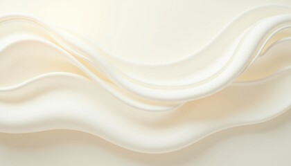 Obraz premium Soft White Waves of Fabric on a Light Background 