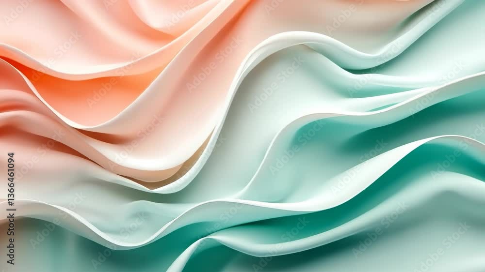 Poster beautiful silk fabric flowing with soft colors and gentle waves in a serene design that adds eleganc