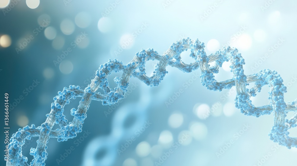 Poster 3d model of dna double helix structure