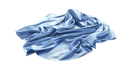 Elegant Draped Fabric in Soft Blue Tones Ideal for Luxury and Fashion Design Projects