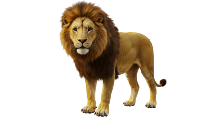 Isolated Male Lion