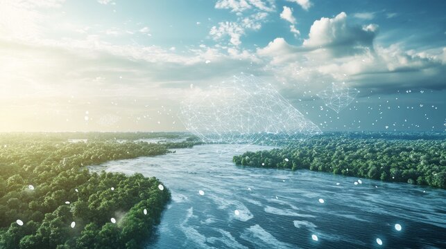 An AI powered system optimizing climate change models by analyzing atmospheric data, ocean currents, and carbon emissions to predict long-term environmental changes
