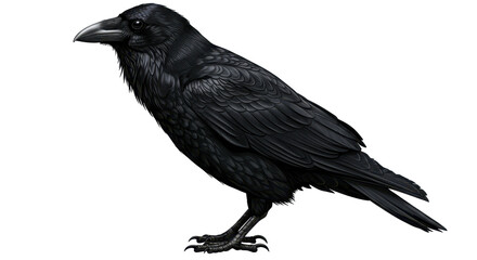 Isolated Detailed Raven