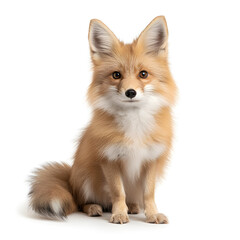 Obraz premium Red fox cub, sitting, alert