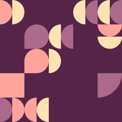 Purple, Peach, and Cream Geometric Pattern Background