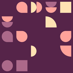 Purple, Peach, and Cream Geometric Pattern Background