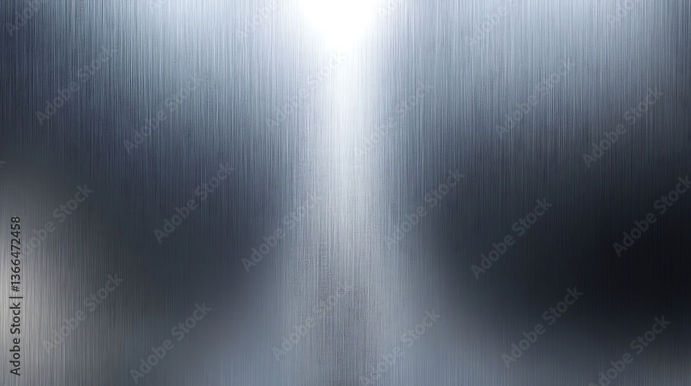 Poster shiny brushed metal texture: abstract steel gradient background with fine lines and light reflection