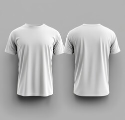 Blank white t-shirt mockup front and back (81)