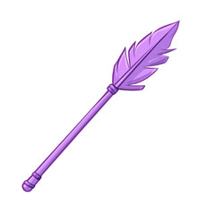 Purple feather arrow design element fantasy game art,