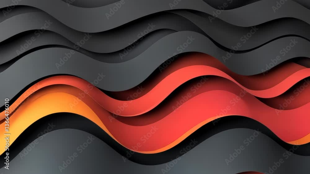 Aufkleber colorful waves create a dynamic visual experience in contemporary digital art setting