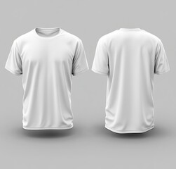 Blank white t-shirt mockup front and back (106)