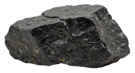 Isolated Black Coal Chunk