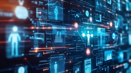 An AI powered system optimizing human resources by analyzing employee performance, AI-assisted recruitment, and real-time skill development tracking for more effective workforce management