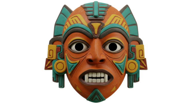 Isolated Ancient Tribal Mask