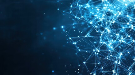 Fototapeta premium Abstract Network Connection: A Digital Universe of Intertwined Nodes