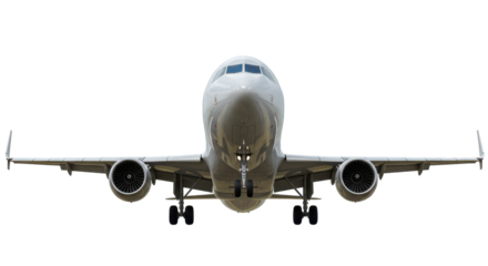 Isolated Airplane Front View