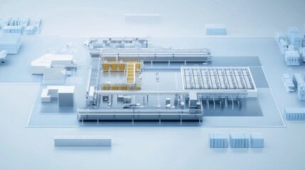 An AI powered system optimizing manufacturing efficiency by analyzing production lines, AI-assisted process improvement, and real-time equipment tracking for more effective manufacturing processes