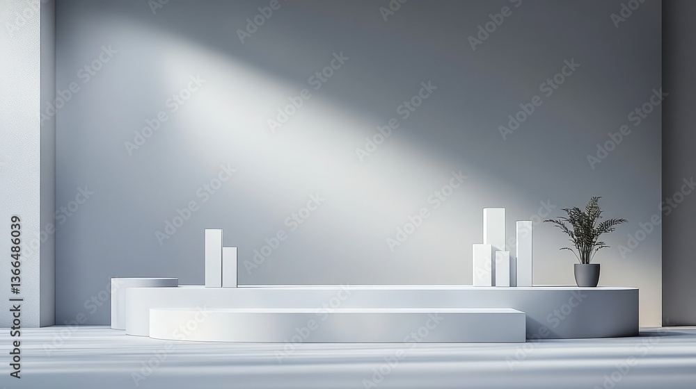 Poster modern minimalist empty showcase