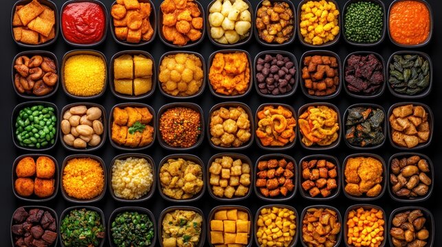 A Diverse Array of Culinary Delights: An Exquisite Collection of Savory Snacks and Dishes