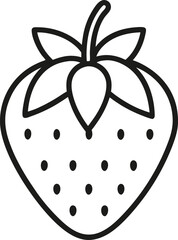 Strawberry outline icon on white background