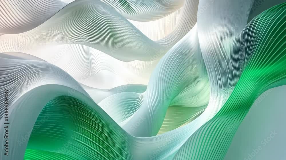 Poster captivating undulating patterns of light and color in a modern abstract design