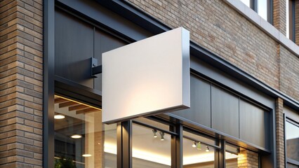 Storefront facade, Sign mockup design