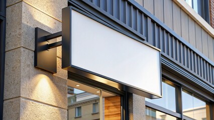 Storefront facade, Sign mockup design