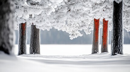 Winter Wonderland Forest Scene